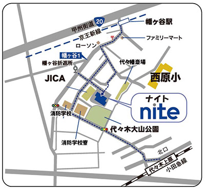 NITE周辺地図