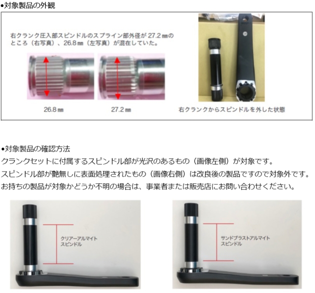 東京サンエス株式会社　自転車（クランク） 対象製品の外観